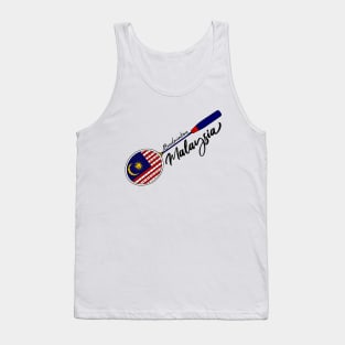 Malaysia Flag of Badminton Racquet Racket Sports (Malaysia) Flag Tank Top